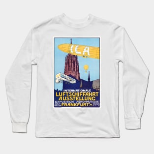 International Aeronautics Exhibition 1909 Vintage Poster Long Sleeve T-Shirt